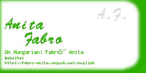 anita fabro business card